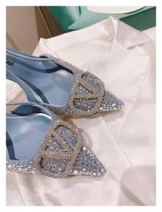 Chaussures à talons hauts de marque de créateur en forme de V pour femmes, chaussures à talons hauts de créateur pour femmes, escarpins de luxe - Product Image 5