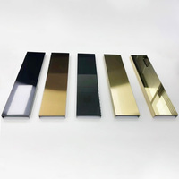 Usine En Gros Épais En Aluminium Métal Bord Protecteur Marbre Tuile Garniture Or Plinthe Plinthe Décoratif Or Tuile Profil Garniture