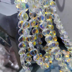 Nouveau amour perles de verre 10mm brillant pêche coeur trou droit bracelet à bricoler soi-même accessoires 98 pièces une perle acrylique plastique Lucite perles" - Product Image 3