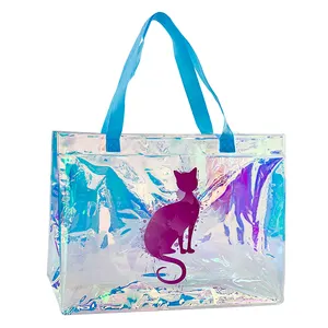 Borsa a tracolla personalizzata trasparente in plastica trasparente in pvc,