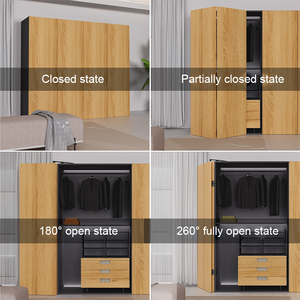 Track Kit engsel rol pas lemari kabinet kaca lipat ganda mekanisme lipat sistem geser lemari pakaian lipat Aksesori pintu lipat - Product Image 5