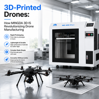 Imprimante 3D industrielle FDM Mingda MD-600Pro+ de grande taille, haute température, avec nivellement automatique et cadre renforcé pour la fabrication de pièces de drones