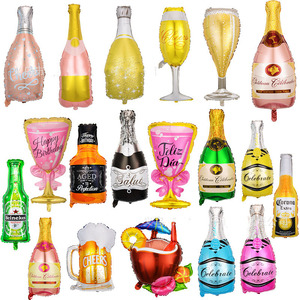 Elio personalizzato all'ingrosso per bottiglia di Champagne palloncino di Whisky palloncini di alluminio per natale festa del ringraziamento di natale natale - Product Image 1