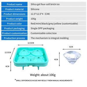 Bac à glaçons en silicone de qualité supérieure avec couvercle, réutilisable, portable, facile à nettoyer, capacité de 200 ml, glaçons parfaits à chaque fois, outils pour la crème glacée - Product Image 2