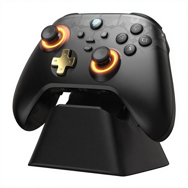 EasySMX D05 Wireless Gaming Controller Charging Dock Dual Hall-effect RGB Lighting Multi-Platform for PC/Android// Made