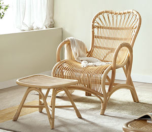 <span class=keywords><strong>Chaise</strong></span> en rotin naturel pour salon de luxe, chambres à coucher et espaces polyvalents, roseaux en rotin durables à faible quantité minimale de commande - Product Image 2