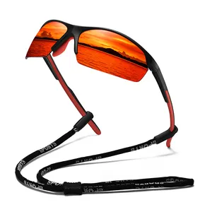Óculos de sol polarizado tr90, atacado tr90, óculos de aro hald, esportes ao ar livre, visão noturna