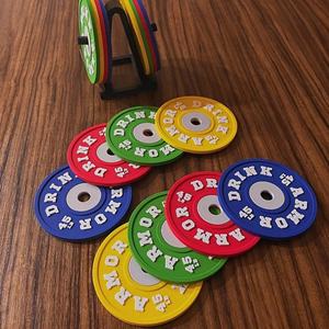 แผ่นรองแก้วซิลิโคนรูปบาร์เบลแบบกำหนดเองเพื่อการส่งเสริมการขาย กันลื่น ทนความร้อน พร้อมฐานสำหรับเครื่องดื่มและกาแฟ - Product Image 5