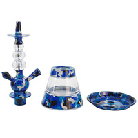 Narguilé Portable Arabe en Gros, Petit, en Plastique Acrylique, à 1 Tuyau, Verre, Chicha, Set d'Accessoires