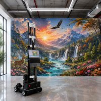 Printer Inkjet UV Vertikal 3D Otomatis WP-3200 dengan Kepala Cetak DX7 Desain Lipat Portabel Kecepatan Tinggi untuk Pengecatan Dinding