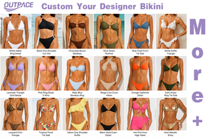 Fabricante Chino de Bikinis Personalizados, Bikini de Tanga de Secado Rápido para Mujer de Talla Grande, Spandex/Poliéster, Venta al por Mayor de Trajes de Baño - Product Image 2