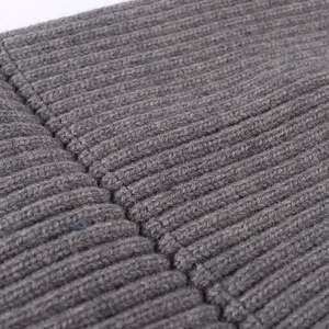 Gorro de Lana Personalizado, Estilo Otoño Invierno, para Mujer, Color Negro, Tejido Grueso y Cálido, Venta al Por Mayor - Product Image 2