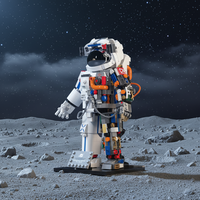 Nouvel ensemble de construction de blocs d'astronautes, modèle de fusée spatiale chinoise, vaisseau spatial, jouet de construction pour enfants, plastique ABS, créatif, DIY