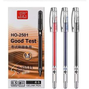 Stylo Gel Peptide Xi 0,5 mm à Pointe Aiguille Fine, Encre Rouge, Idéal Examens Étudiants, Boîte de 12 Pièces - Product Image 2