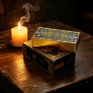 Baraja de Cartas del Tarot en Caja Negra con Diseño de Sol en Lámina Dorada, Acabado Brillante, Esquinas Cuadradas, Empaque de Cartón - Product Image 3