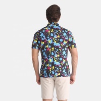 Camisetas Extra Grandes Personalizadas OEM, Tejidas de Alta Calidad, Nueva Llegada, Tallas Grandes, Impresión Completa, Ropa Urbana de Moda, Polo de Golf para Hombre
