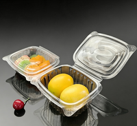 Boîte à salade et à sushi rectangulaire transparente jetable de haute qualité Bingo, en PET, de qualité alimentaire, pour emporter