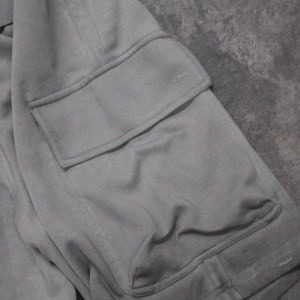 Custom Logo Men's Cargo Shorts Mid-Waist Drawstring Casual Gray Cotton Pockets Breathable Style - Product Image 5