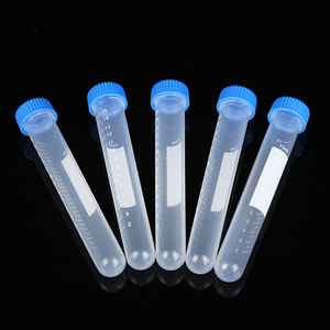 Yuan Yi 15Ml Round Bottom Screw Cap Centrifuge <b>Tubes</b> With Printed Graduations EP <b>Tubes</b> Laboratory Supplies <b>Plastic</b> Transparent - Product Image 2