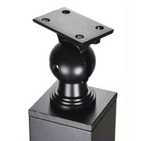 Rampe de balcon en alliage d'aluminium et verre, garde-corps de colonne noir dépoli, style moderne minimaliste, main courante à colonne à fente