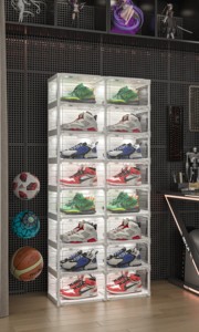 CHINA FACTORYTOP VENTE MAYI BOX Store Organisateur de stockage de chaussures sans installation à usage quotidien avec Led - Product Image 3
