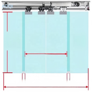 <span class=keywords><strong>Puerta</strong></span> de entrada de vidrio de doble apertura deslizante de aluminio con detección automática moderna comercial Motor de CA eléctrico para Centro Comercial Villa - Product Image 1