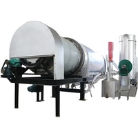 Four de carbonisation le plus petit et le plus compact, de type rotatif continu, pour la production de charbon de bois sans fumée à partir de sciure de bois et de biomasse