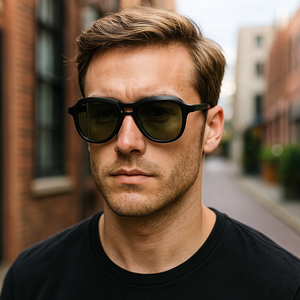 2025 New Design Trendy Fashion <b>Large</b> <b>Frames</b> Sun Glasses with CustomUV400 PC Double Bridge Sunglasses for Men Women - Product Image 1