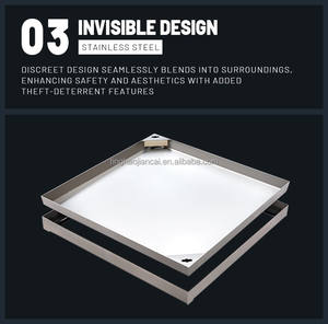 맞춤형 브랜딩 옵션이 있는 10 톤 정격 스테인리스 스틸 보이지 않는 맨홀 커버 - Product Image 5