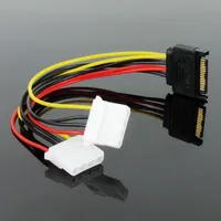 Cable de Extensión de Alimentación SATA Macho a IDE Hembra de 4 Pines para Disco Duro, Cable Divisor de 15 Pines SATA a IDE de 4 Pines
