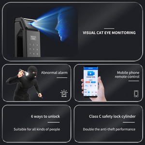 NeweKey Tuya kunci pintu pintar, Video interkom sidik jari pengenalan wajah sarang terhubung tanpa kunci masuk kamera depan Data Cloud - Product Image 3