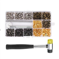 Kit de rivets de cuir et d'outils en métal, ensemble complet, meilleures ventes,