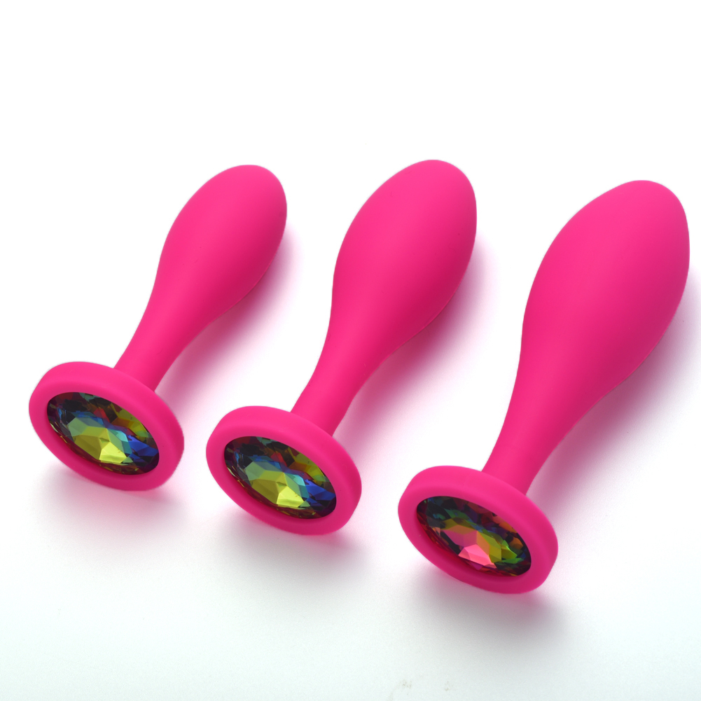 Les jouets de expédition de sodomie de silicone de baisse arrosent l'ensemble anal de prise de Massager de conception de baisse de prise anale noire de bout