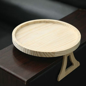 Bandeja de reposabrazos de sofá personalizada de madera de pino ecológica bandeja de aperitivos artesanal de madera - Product Image 6