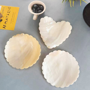 Plato de Frutas de Concha de Perla Natural en Forma de Corazón, Creativo y de Lujo, Plato Redondo <span class=keywords><strong>para</strong></span> Postres, Bandeja de Decoración - Product Image 2