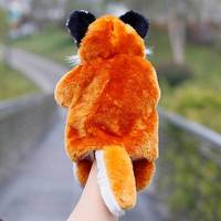 Usine figurines d'animaux en peluche jouets en peluche renard corbeau famille jeux parent-enfant jouets pour enfants personnalisé en peluche jouets de marionnettes à main