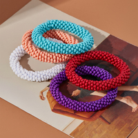 Bracelets en verre faits à la main au crochet, mélange aléatoire de styles népalais, bracelets en perles lâches, vallée de Katmandou, cadeaux uniques faits à la main