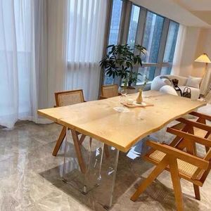 Tavolo da Pranzo Moderno Quadrato <span class=keywords><strong>in</strong></span> <span class=keywords><strong>Legno</strong></span> di Noce Massiccio, Ecologico e Impermeabile, Arredamento di Alta Qualità per Sale da Pranzo e Ristoranti - Product Image 1