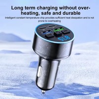 Amplificateur émetteur FM BT 5.0, chargeur de téléphone de voiture, lecteur MP3, allume-cigare USB Type-C avec 3 ports