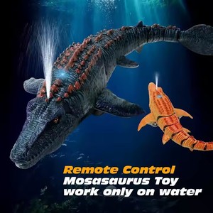 Jouets dinosaures pour enfants Mosasaurus jouets de plongée avec lumière et eau pulvérisée pour <span class=keywords><strong>piscine</strong></span> lac salle de bain jouets de bain - Product Image 5
