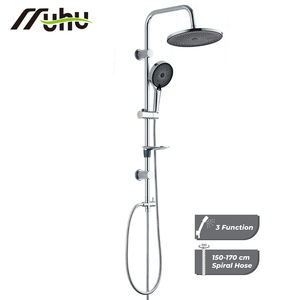 ชุดระบบฝักบัวอาบน้ำสแตนเลส 304 รุ่นล่าสุด พร้อมฝักบัวแบบติดเพดาน ชุดก๊อกน้ำฝักบัวอาบน้ำ ABS สำหรับห้องน้ำ พร้อมสายฝักบัว - Product Image 5