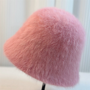 Chapeau bob élégant en fausse fourrure <span class=keywords><strong>de</strong></span> lapin pour femme, nouvelle collection hiver, couleur unie, niche, amincissant le <span class=keywords><strong>visage</strong></span>, polyvalent, chapeau bob d'<span class=keywords><strong>eau</strong></span> - Product Image 5
