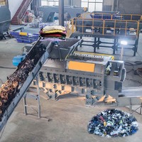 Déchiqueteur spiralé à couple élevé 3-12 t/h pour déchets textiles, film plastique, vieux tissu, tapis et rebuts de tissu