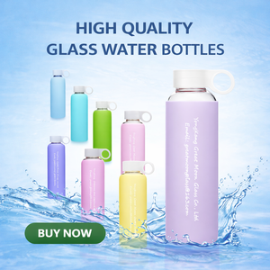 प्रीमियम लीटप्रूफ गुलाबी ग्लास पानी की बोतल के साथ सिलिकॉन आस्तीन बीपा मुफ्त में जिम यात्रा कार्यालय और आउटडोर के लिए - Product Image 2