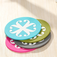 Sous-verre rond moderne personnalisé en PVC promotionnel, épaisseur 3 mm, avec logo personnalisé, résistant à la chaleur, écologique
