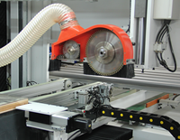 Machine de fraisage CNC robuste à quatre côtés, structure tout acier, commande PLC, moteur 30 kW, haute efficacité pour cadres de portes en bois