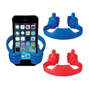 Soporte de escritorio ajustable con logotipo personalizado Thumbs up Phone Holder - Product Image 1