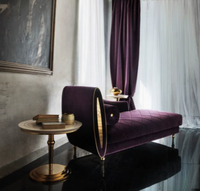 Ensemble de canapés de luxe en velours, design haut de gamme, en laiton et bois massif, style moderne, couleur or