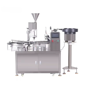 Machine automatique électrique de remplissage, scellage et bouchage de poudre lyophilisée (0,1-5g) pour flacons, avec vis sans fin et film plastique, pour produits alimentaires - Product Image 1