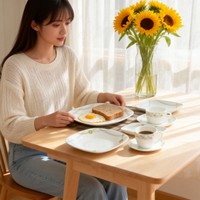 Set Perlengkapan Makan Pesta 4 Buah Wright White Glass Stocked (Cangkir, Piring, Mangkuk)